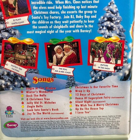 Vintage Barney’s Night Before Christmas VHS Tape 1999 Clamshell 🎄 - Picture 4 of 6